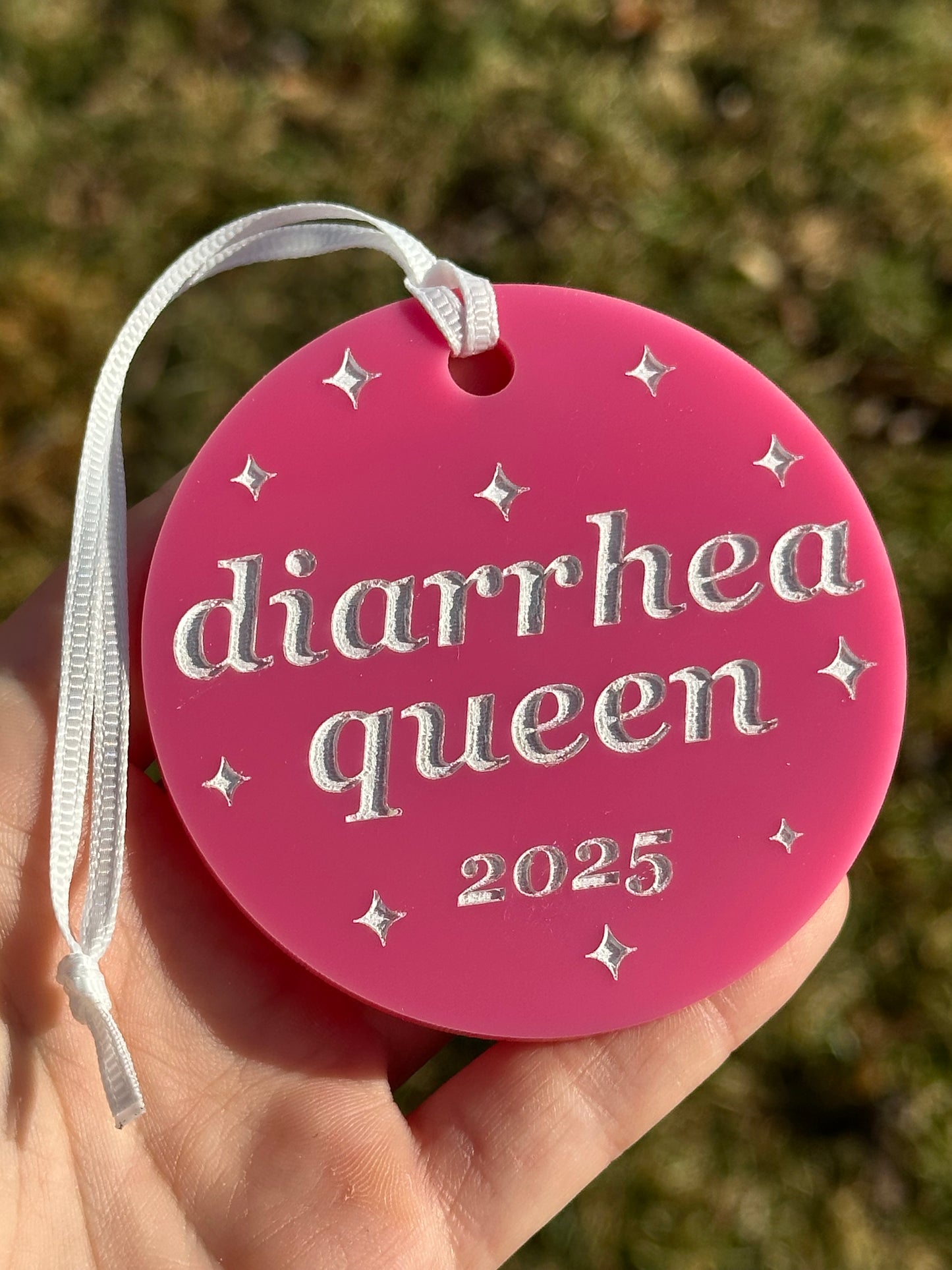 Pink Diarrhea Queen 2025 Christmas Ornament