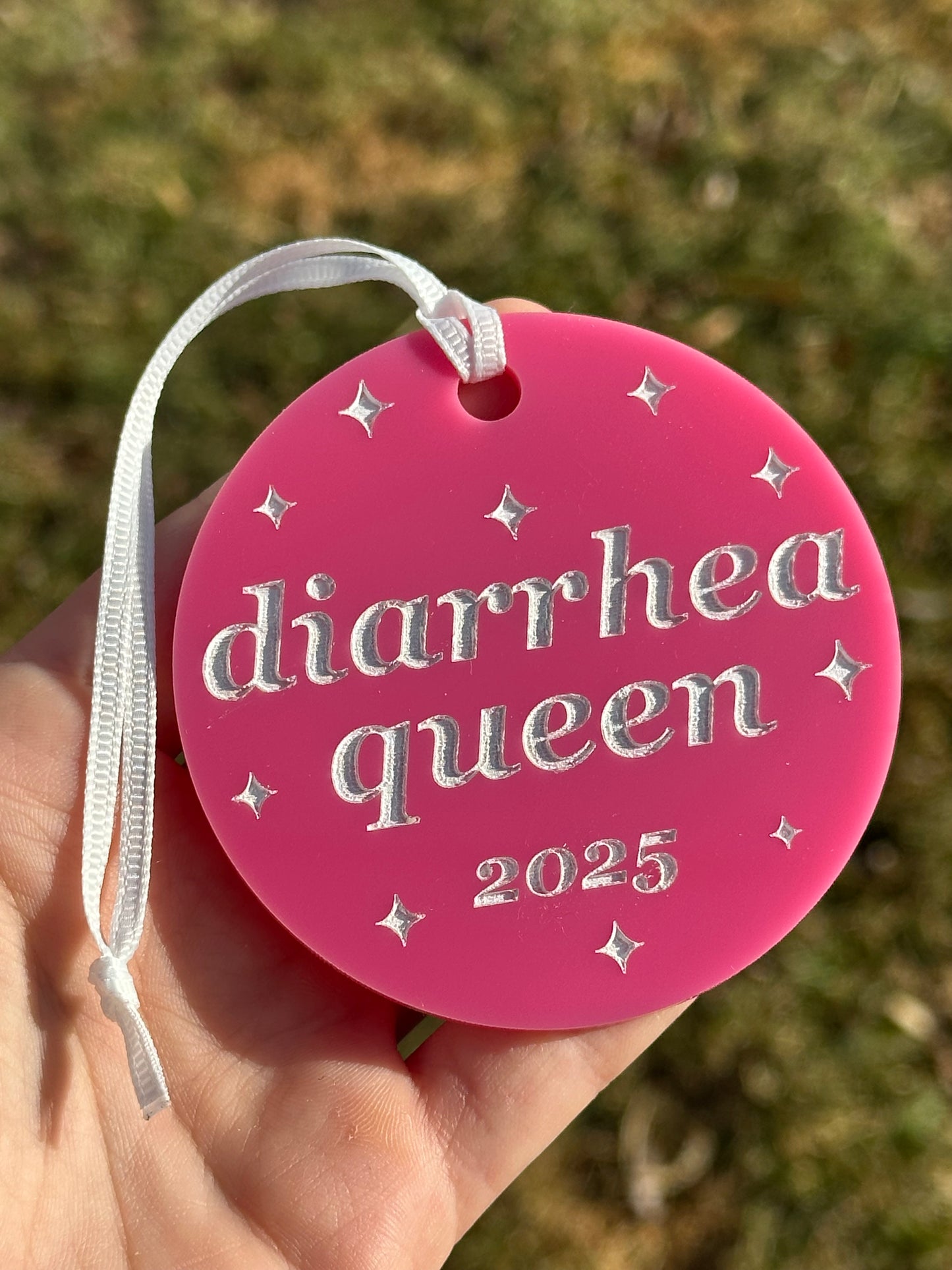 Pink Diarrhea Queen 2025 Christmas Ornament