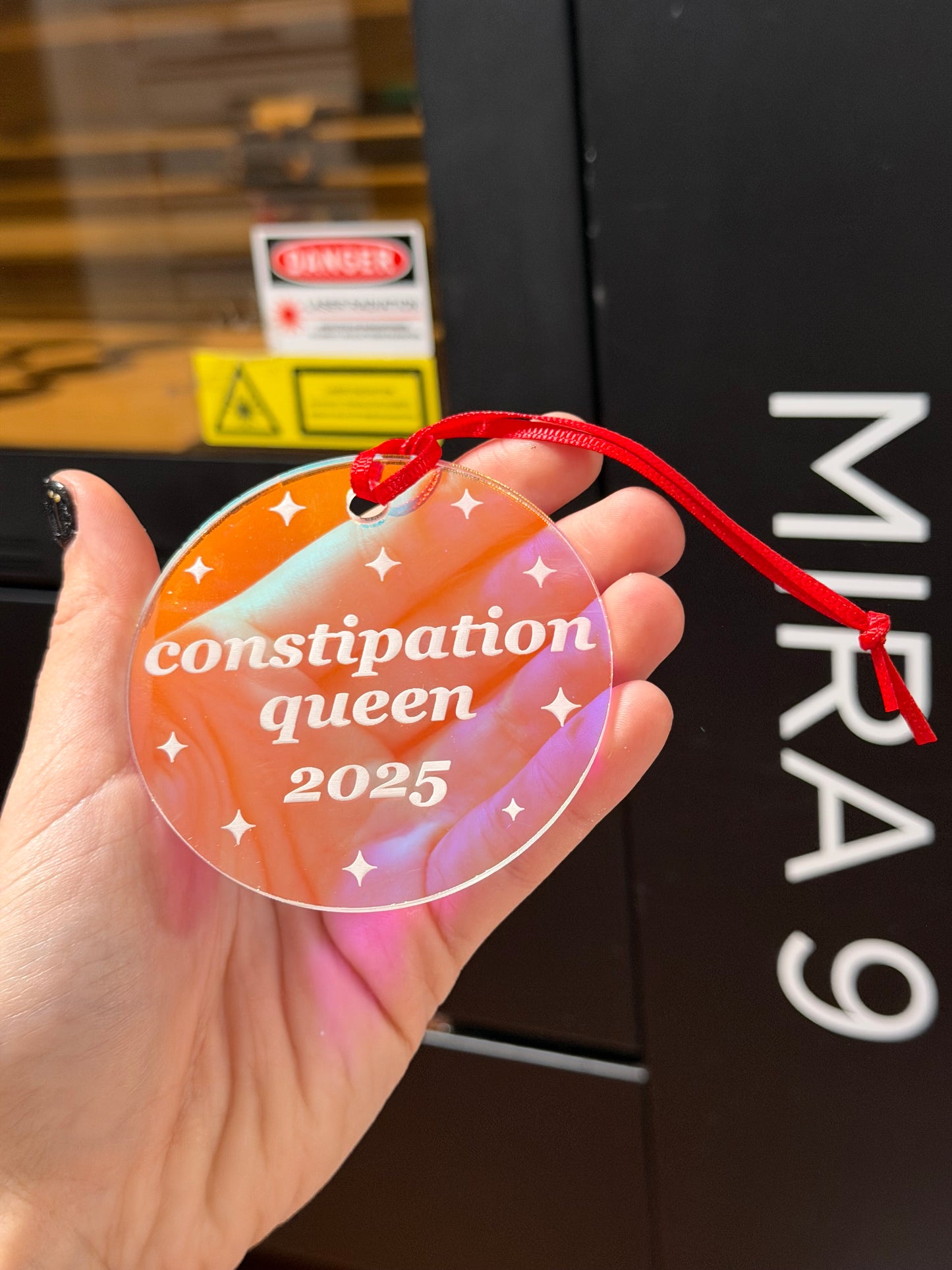 Iridescent Constipation Queen 2025 Christmas Ornament