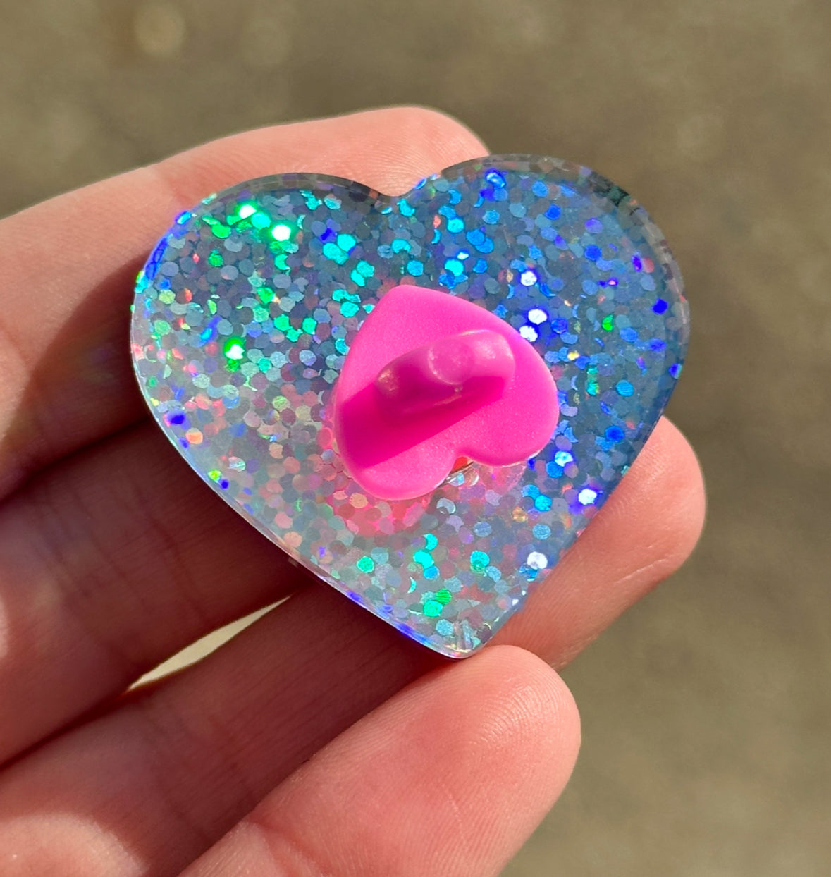 Diarrhea Queen Sparkly Border Acrylic Pin