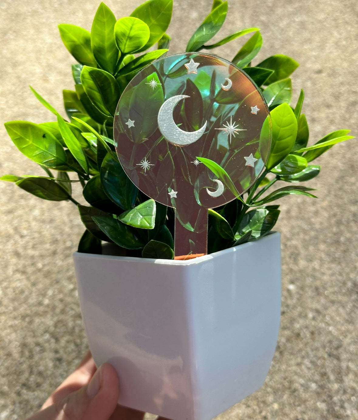 Celestial Plant Iridescent Acrylic Plant Stake