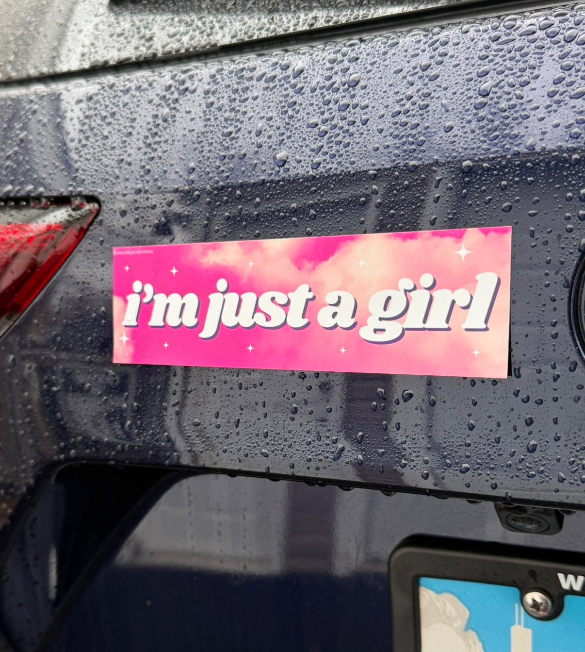 I'm Just A Girl Car Magnet