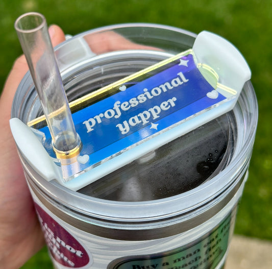 Iridescent Professional Yapper Tumbler Topper 40 oz Size (Fits New 2.0 Cups Only Read Below!)