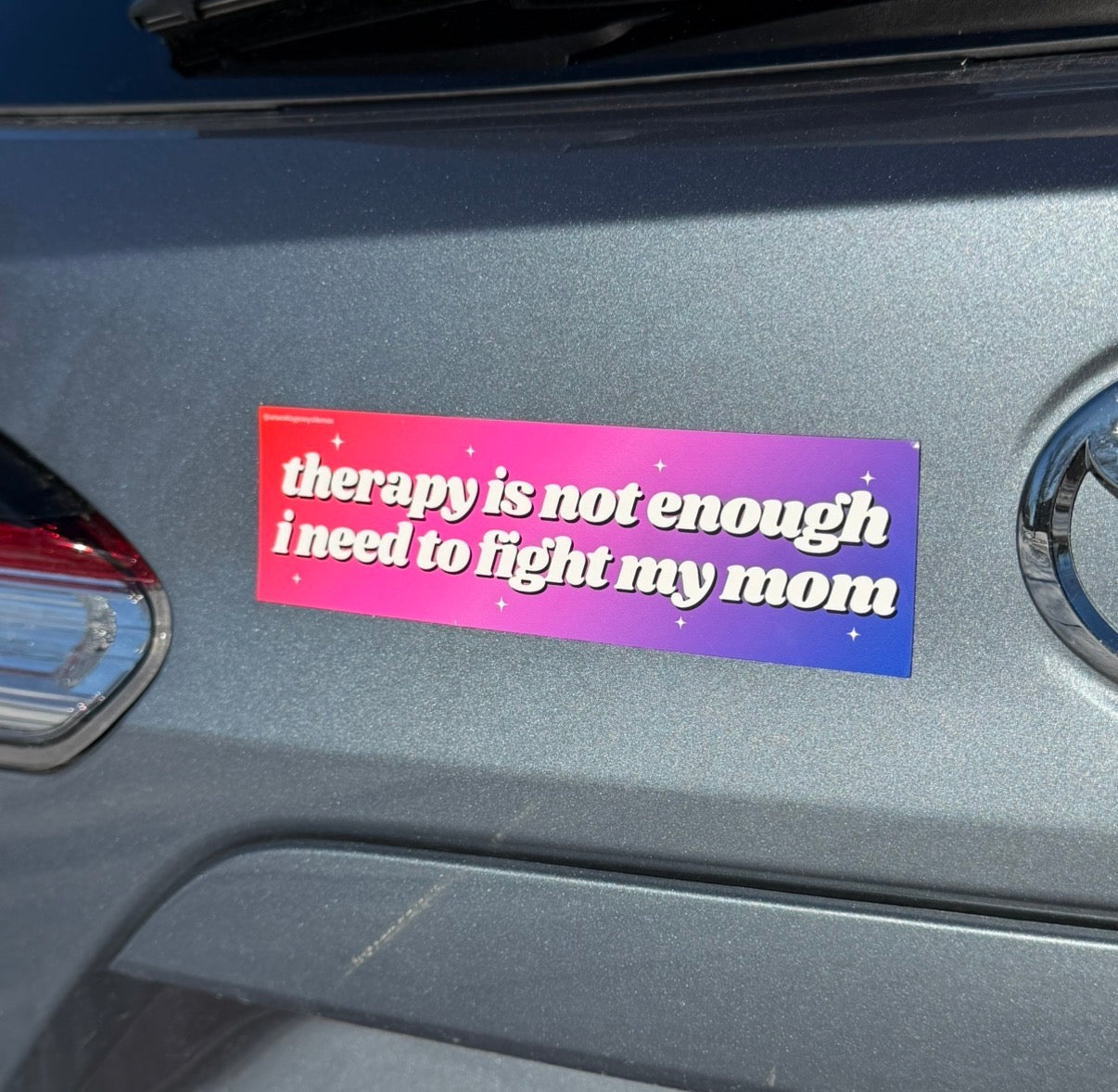 Therapy Is Not Enough I Need To Fight My Mom Car Magnet