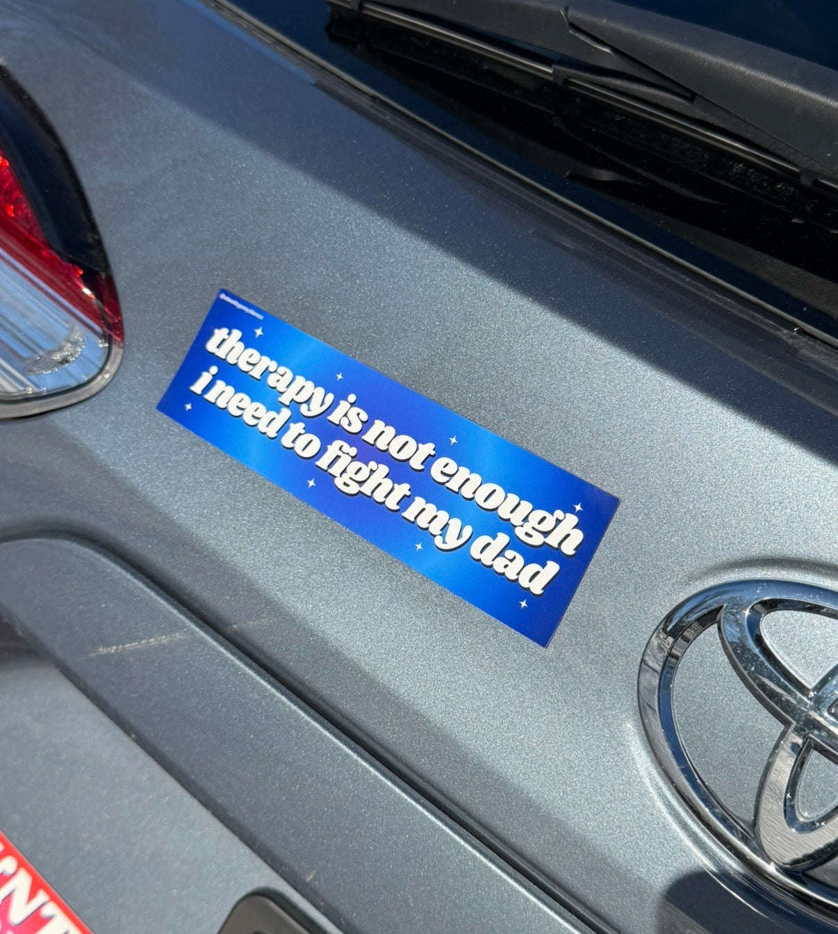 Therapy Is Not Enough I Need To Fight My Dad Car Magnet