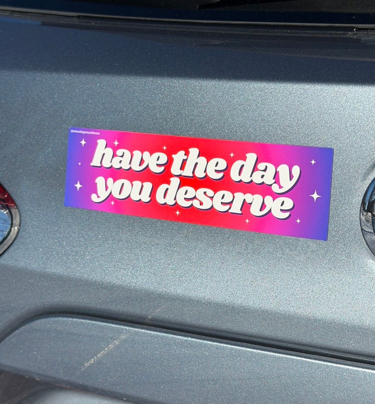 Have The Day You Deserve Car Magnet