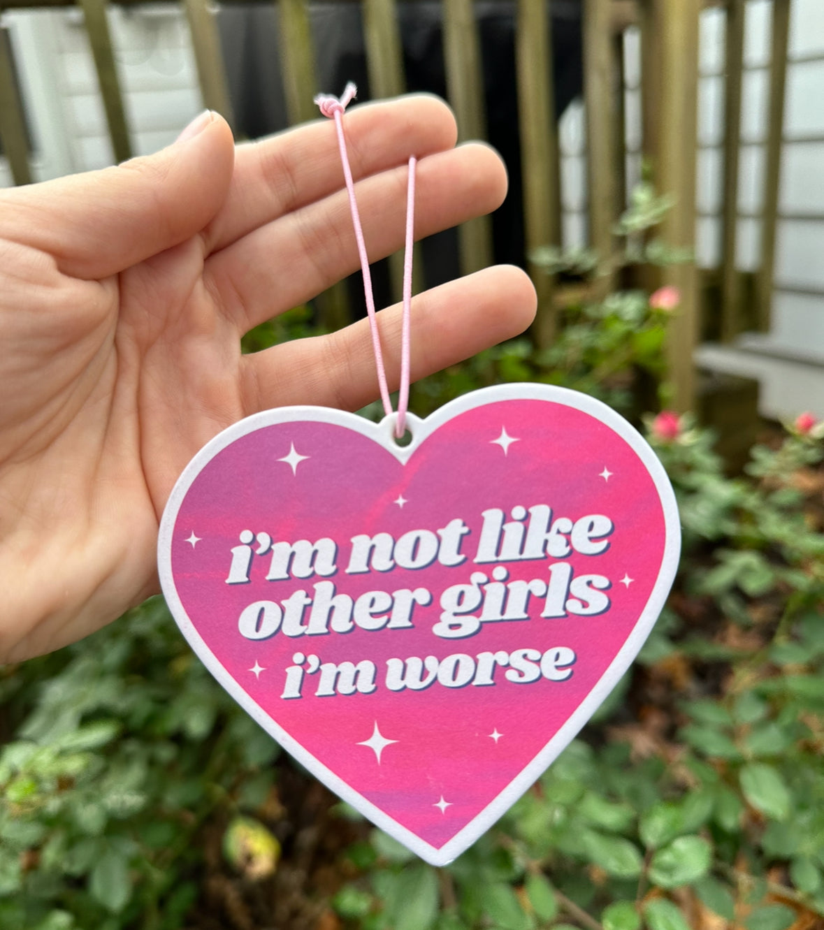 I'm Not Like Other Girls I'm Worse Air Freshener - Vanilla Scented