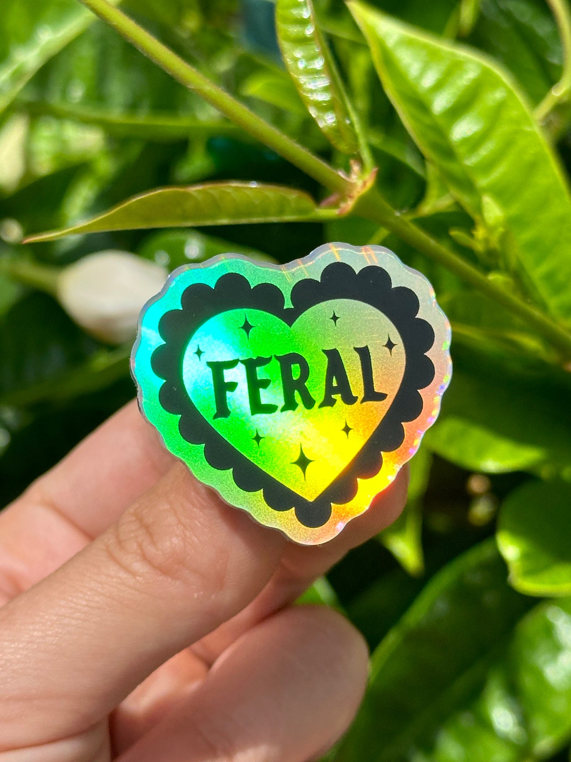 Feral Holographic Acrylic Pin