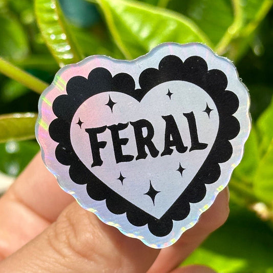 Feral Holographic Acrylic Pin