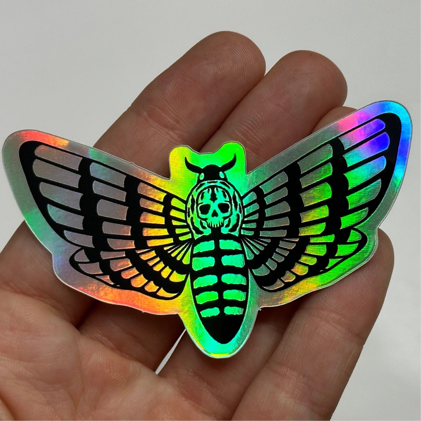 Death’s Head Hawkmoth Holographic Sticker