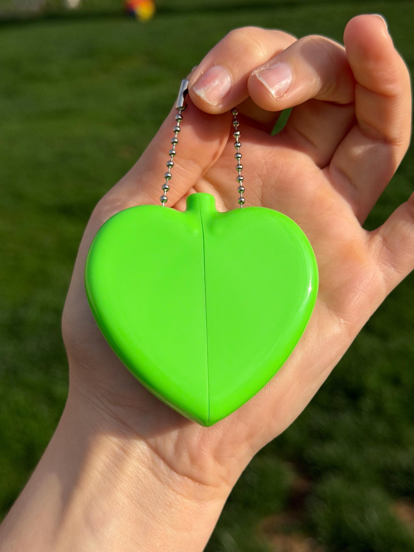 Vintage Heart Coin Purse Neon Green - Pickle Slut