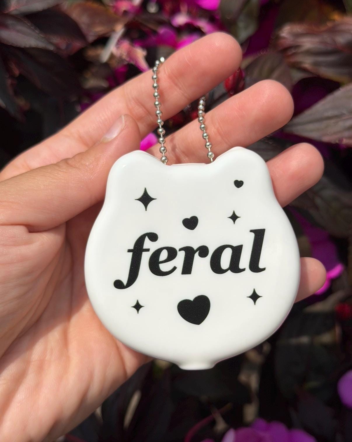 Vintage White Cat Coin Purse - Feral