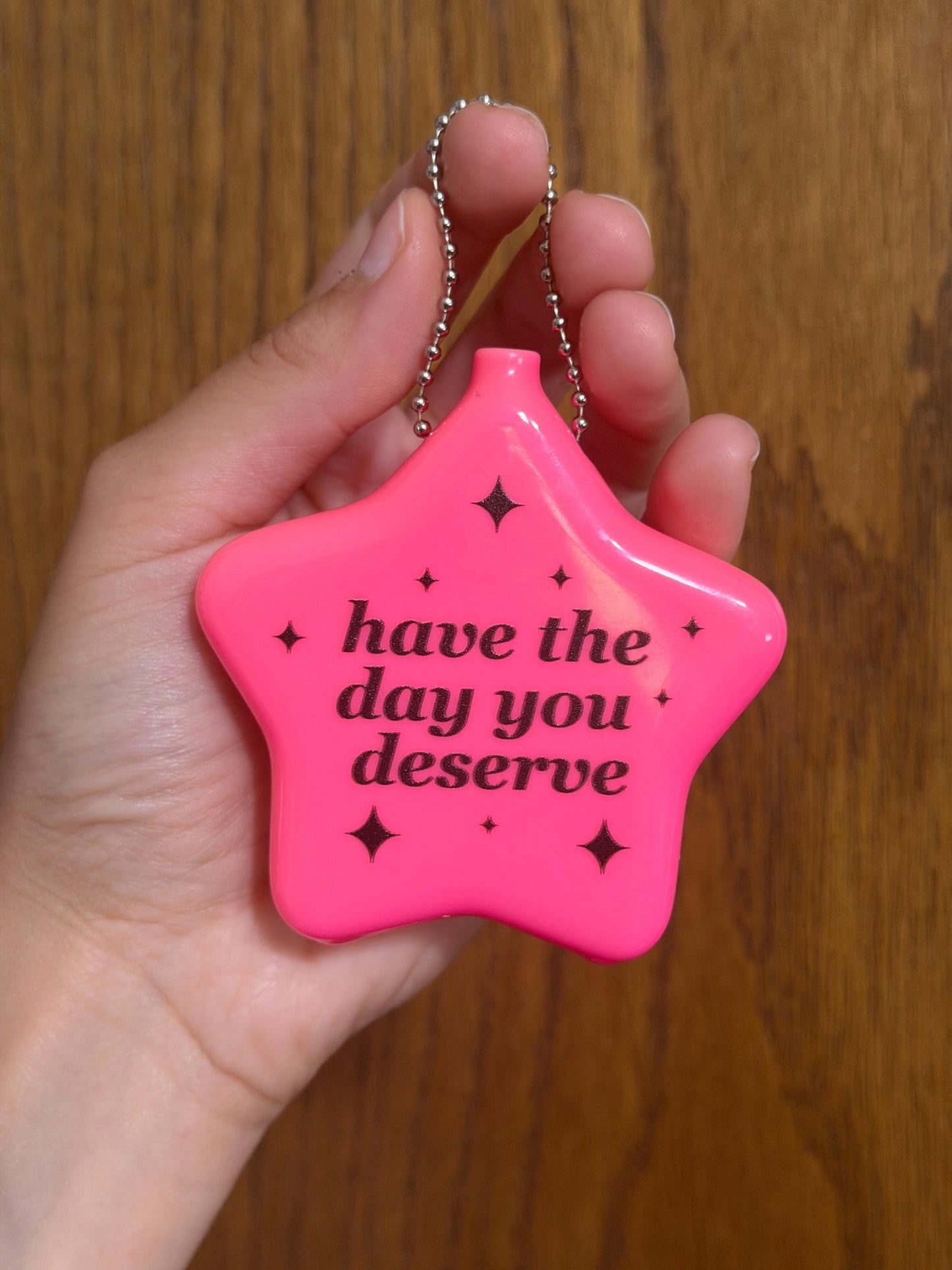 B Grade Hot Pink Rubber Star Coin Purse - Have The Day You Deserve