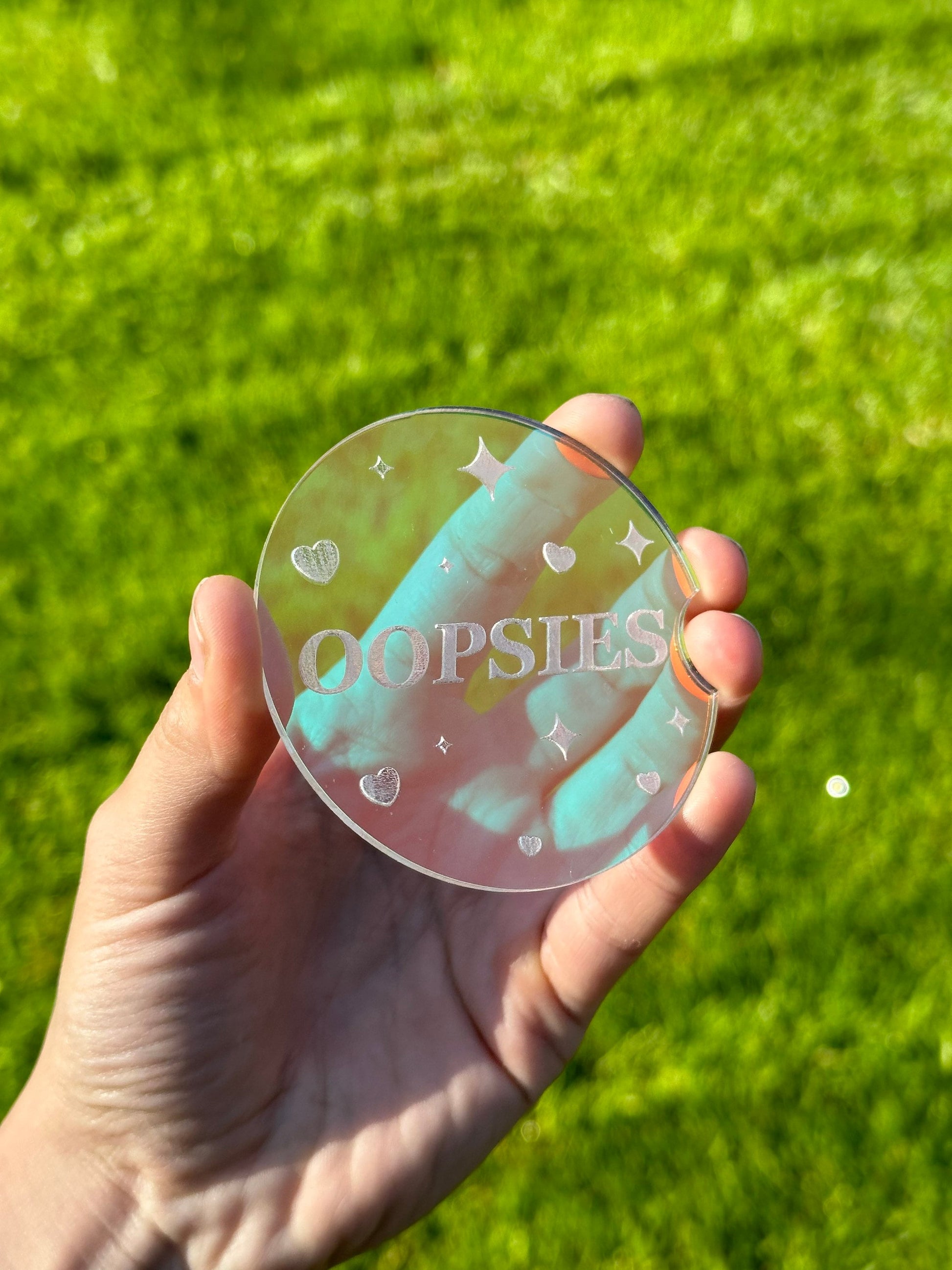3 Inch Iridescent Car Coaster (Set of 2) - OOPSIES