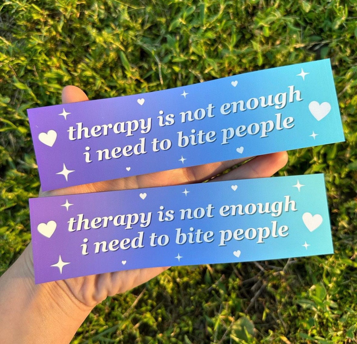 Therapy Is Not Enough I Need To Bite People Car Magnet