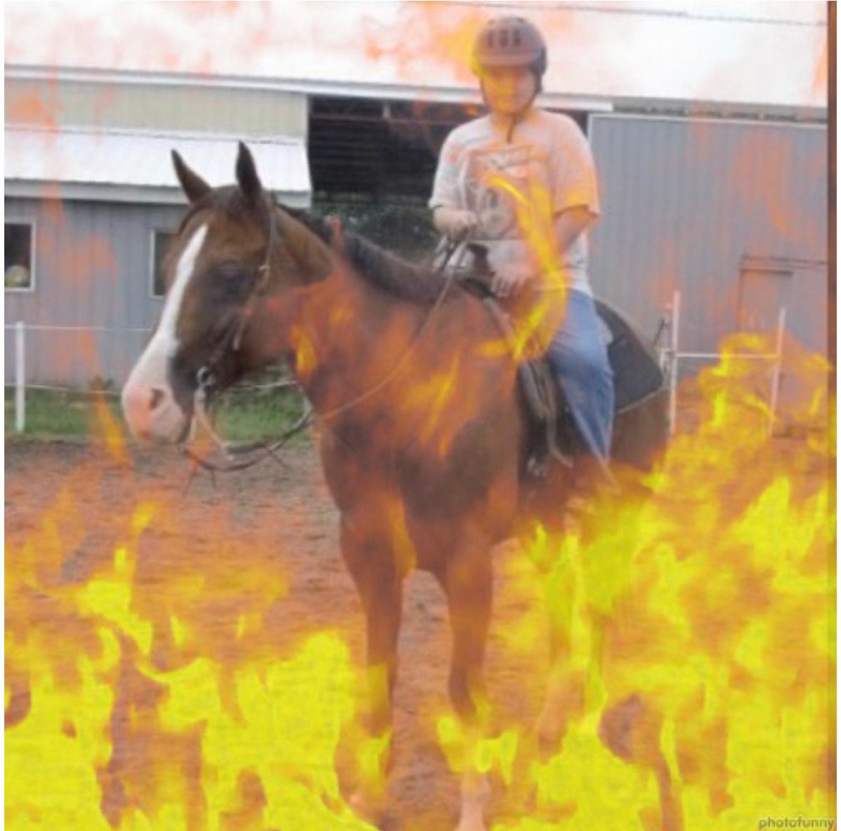 Horse Girl From Hell Iridescent Acrylic Keychain