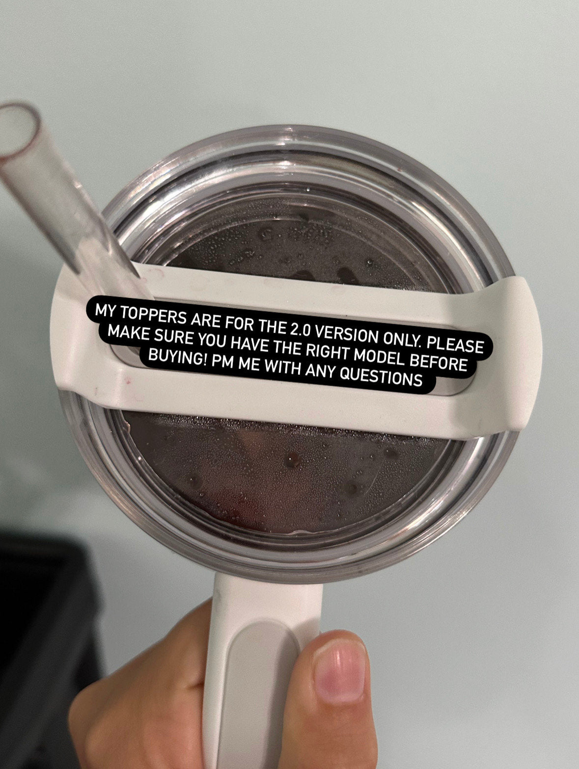 Iridescent Definitely Not Vodka Tumbler Topper 40 oz Size (Fits New 2.0 Cups Only Read Below!)