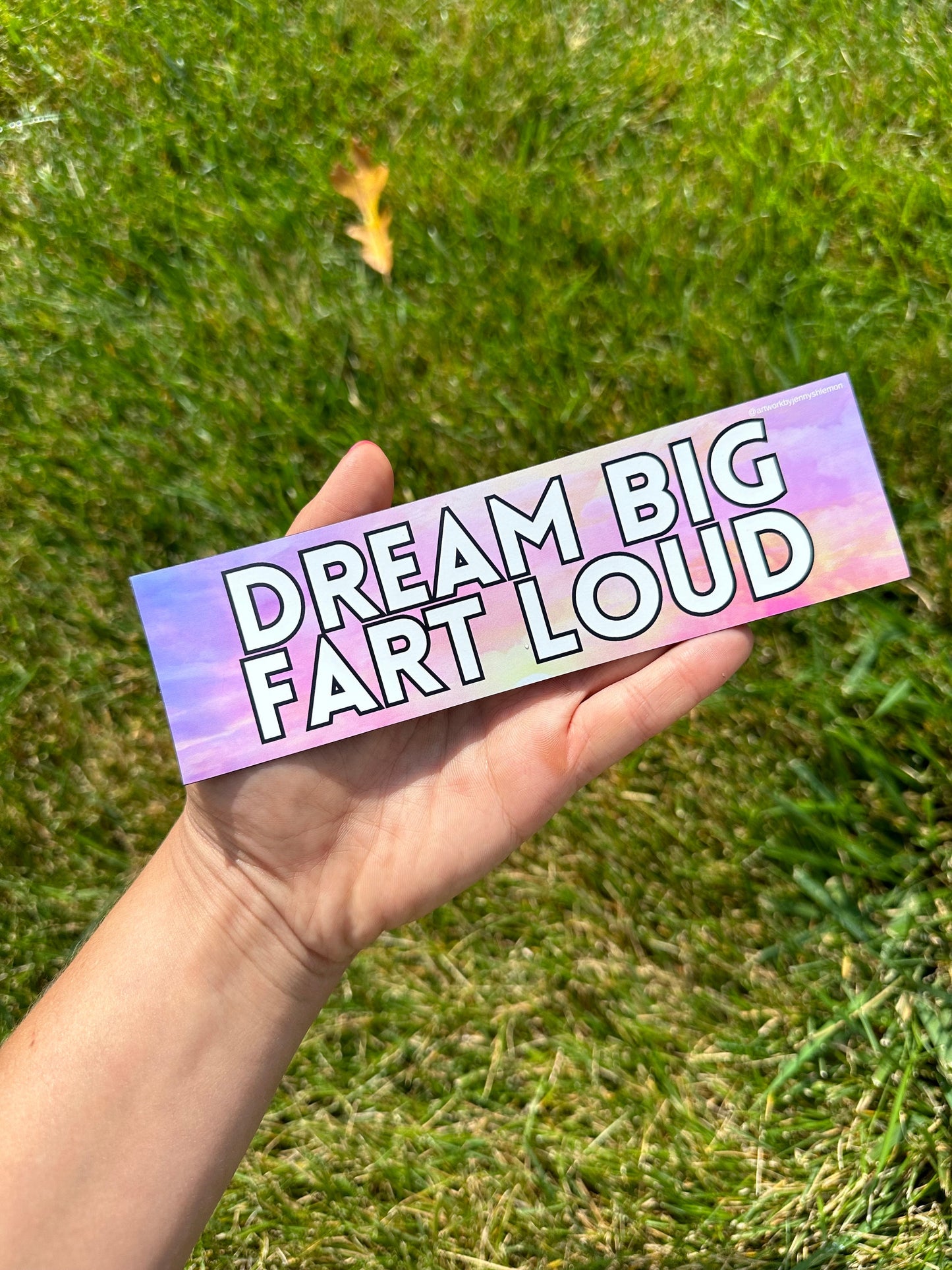Dream Big Fart Loud Car Magnet
