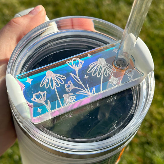 Iridescent Wildflower Tumbler Topper 40 oz Size (Fits New 2.0 Cups Only Read Below!)