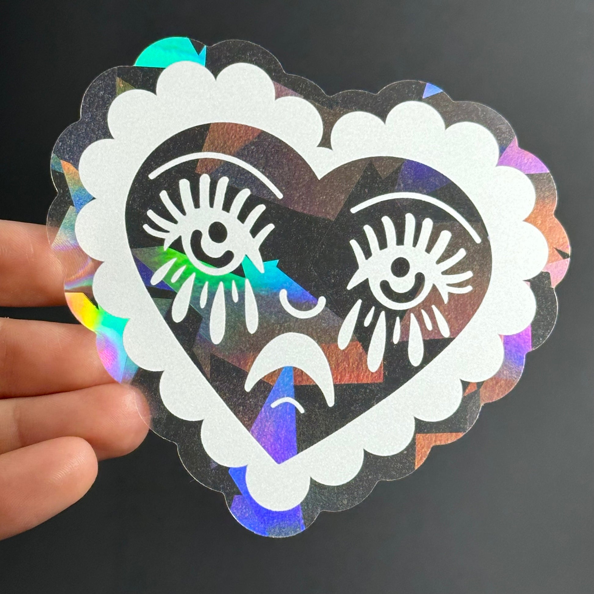 Crying Heart Suncatcher Window Decal