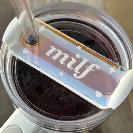 Iridescent MILF Tumbler Topper 40 oz Size (Fits New 2.0 Cups Only Read Below!)
