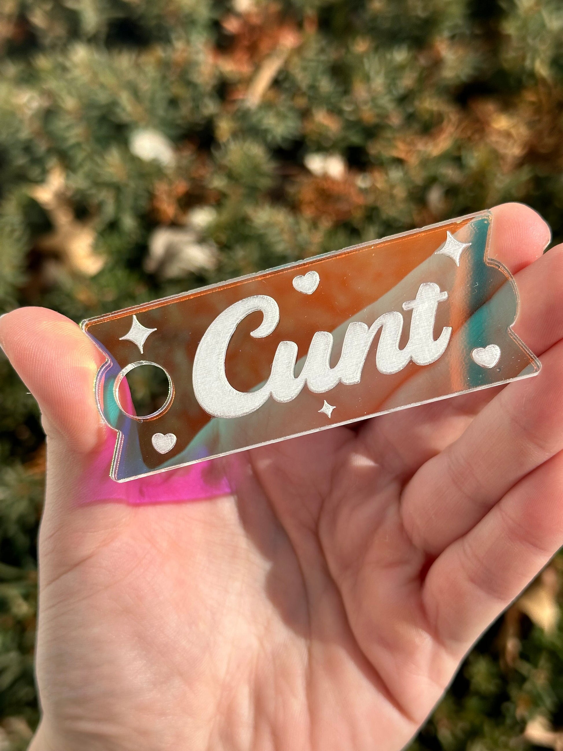 Iridescent Cunt Tumbler Topper 40 oz Size (Fits New 2.0 Cups Only Read Below!)