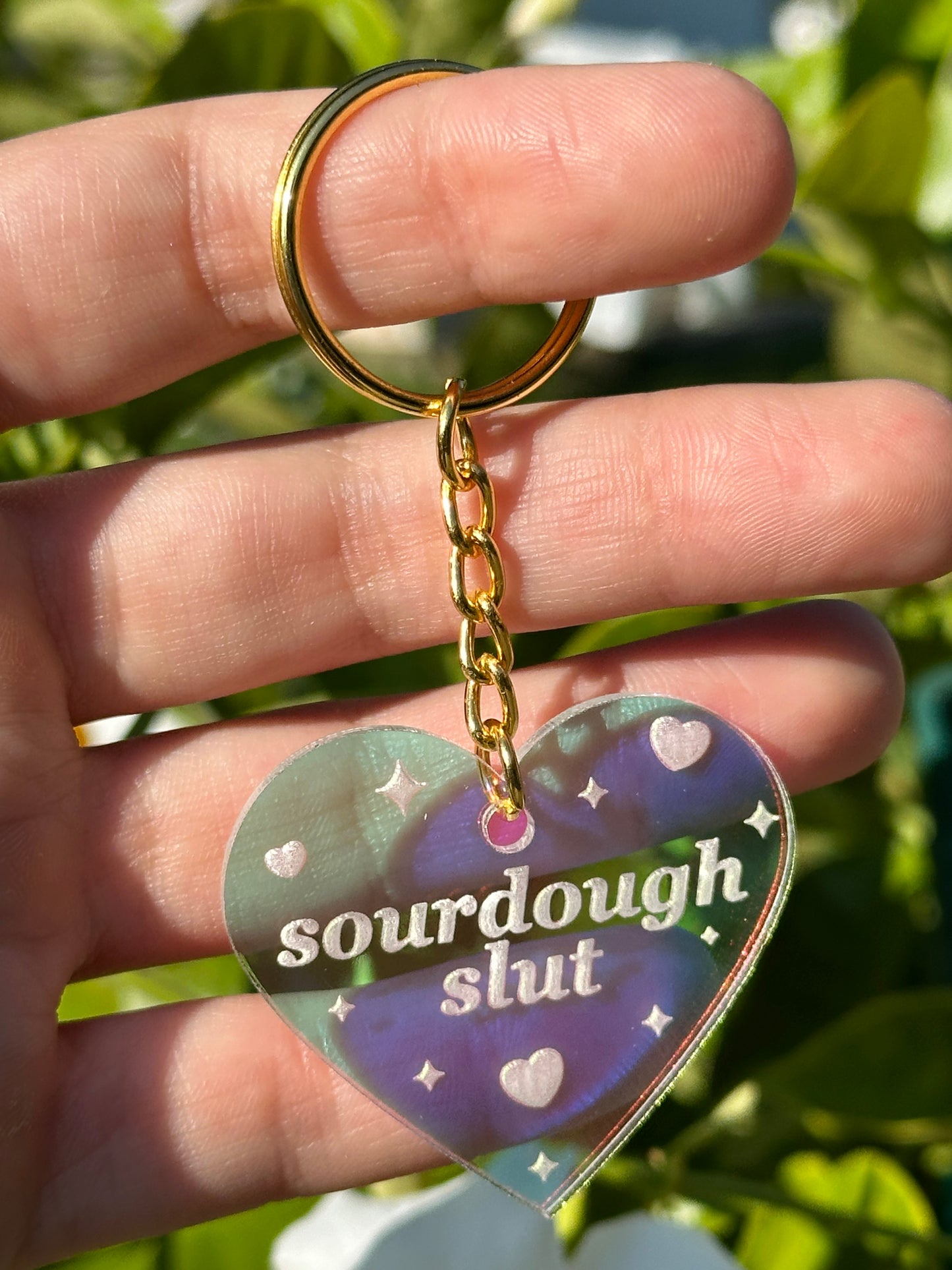 Sourdough Slut Iridescent Acrylic Keychain