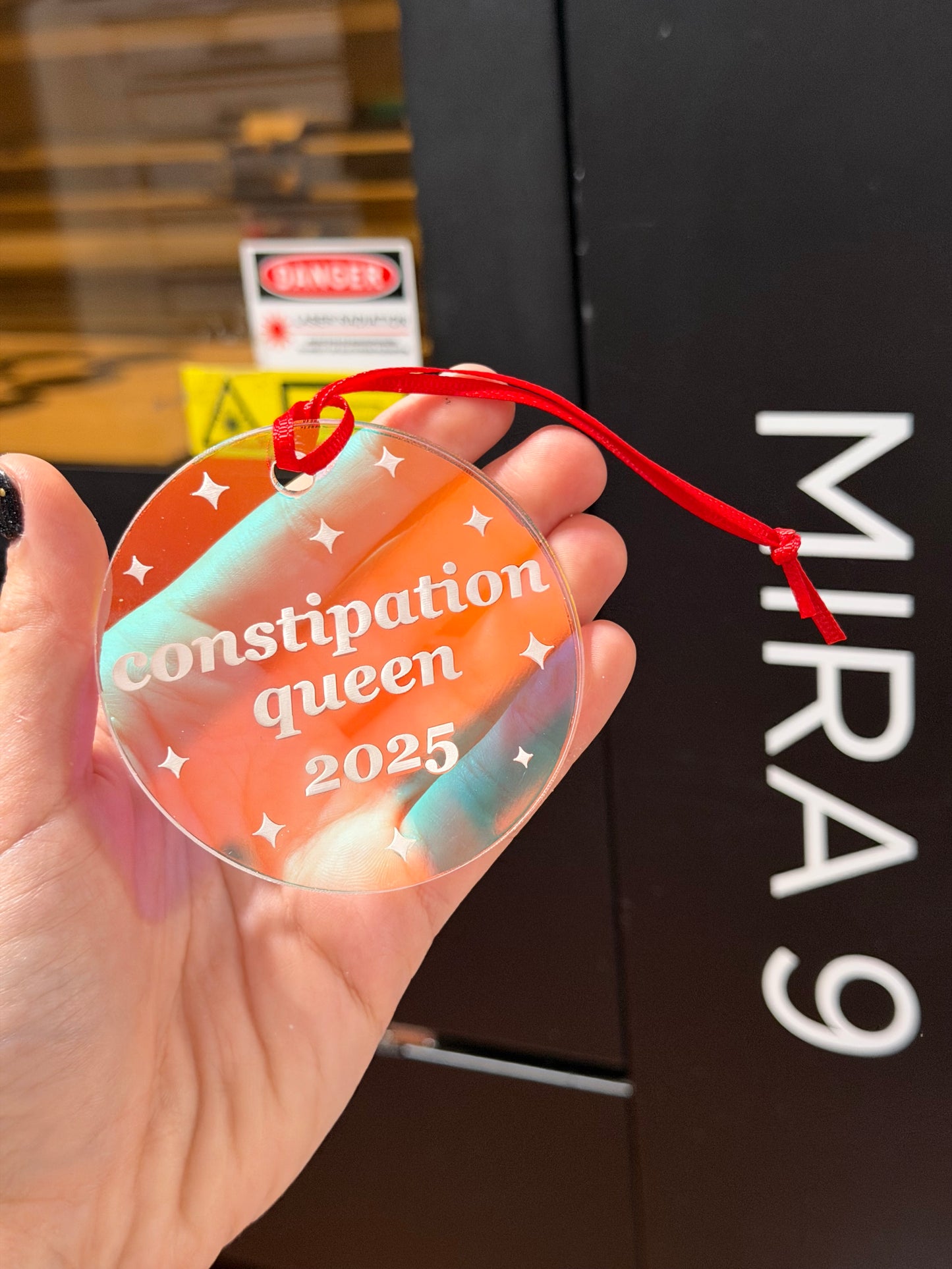 Iridescent Constipation Queen 2025 Christmas Ornament