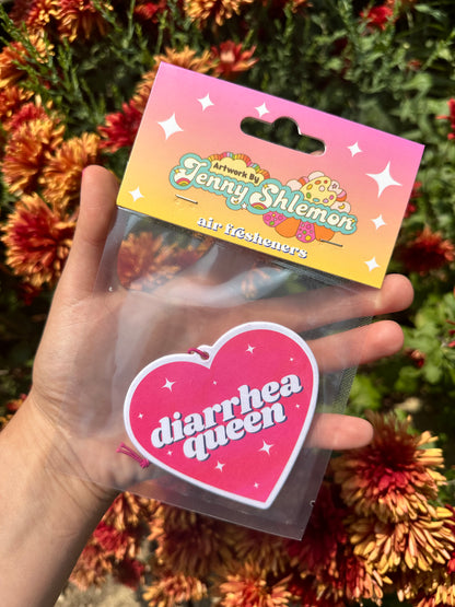 Diarrhea Queen Car Air Freshener - Rose Scent