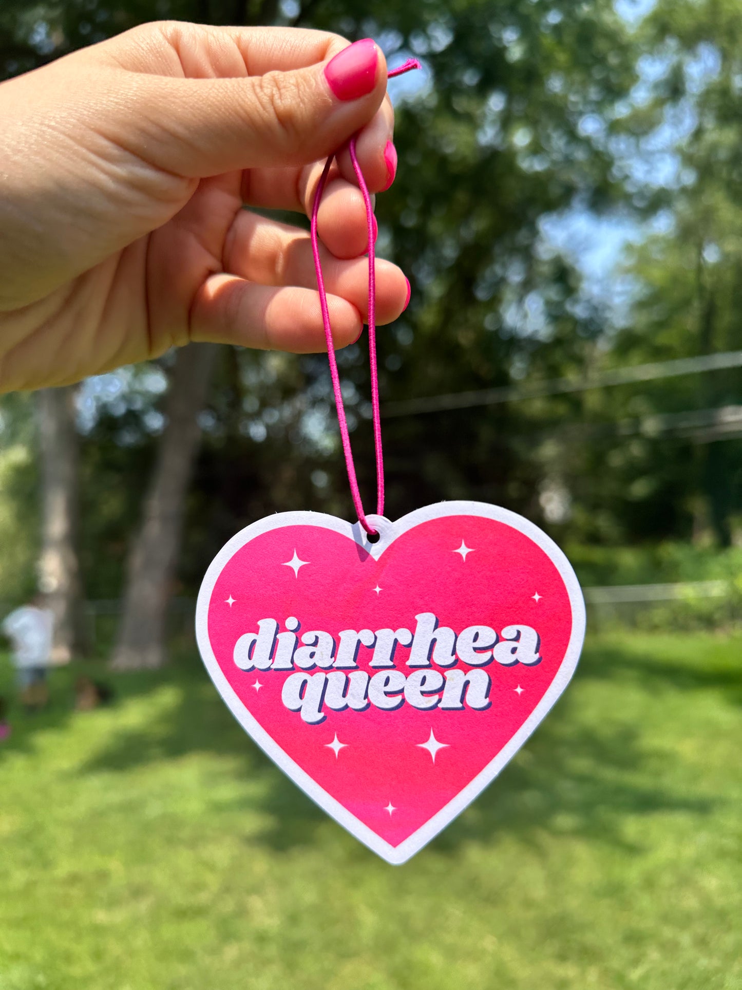 Diarrhea Queen Car Air Freshener - Rose Scent