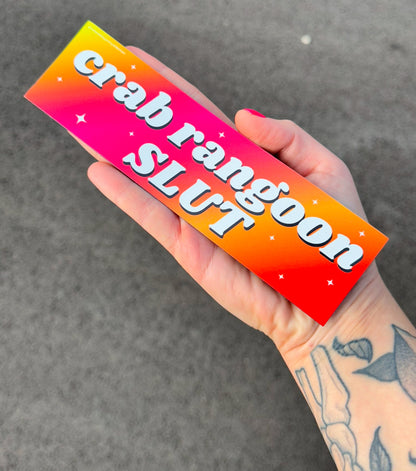 Crab Rangoon Slut Car Magnet