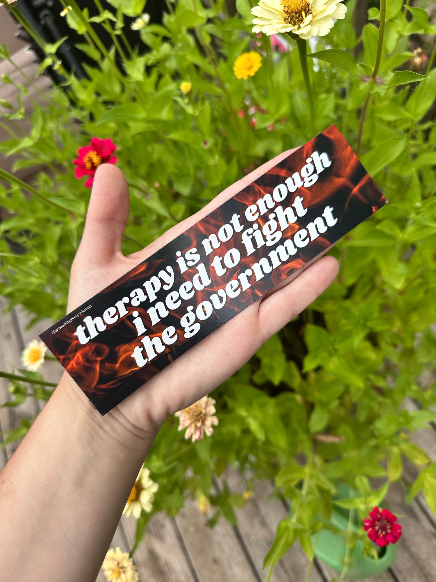Therapy Is Not Enough I Need To Fight The Government Car Magnet