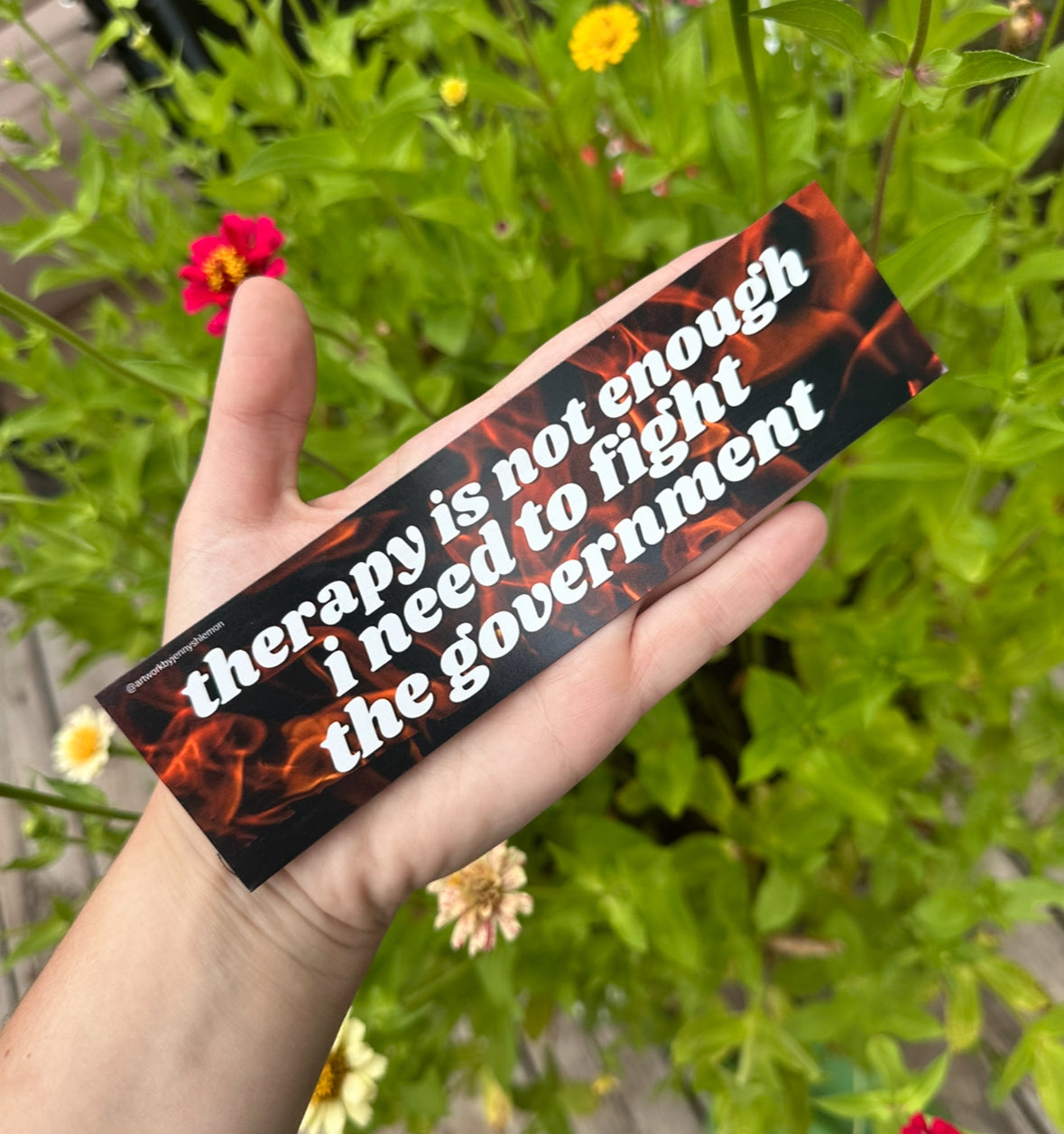 Therapy Is Not Enough I Need To Fight The Government Car Magnet