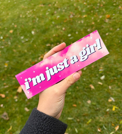 I'm Just A Girl Car Magnet