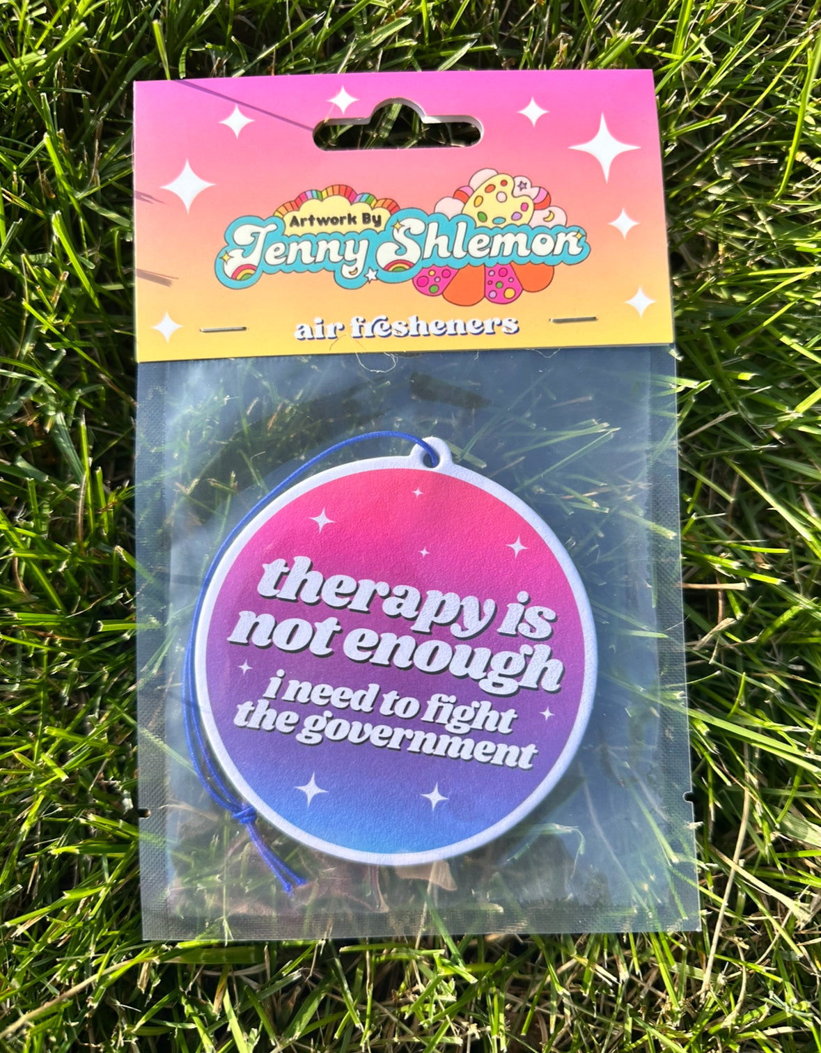 Therapy Is Not Enough I Need To Fight The Government Air Freshener - Ocean Scent