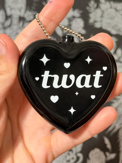 Vintage Heart Coin Purse Black - Twat