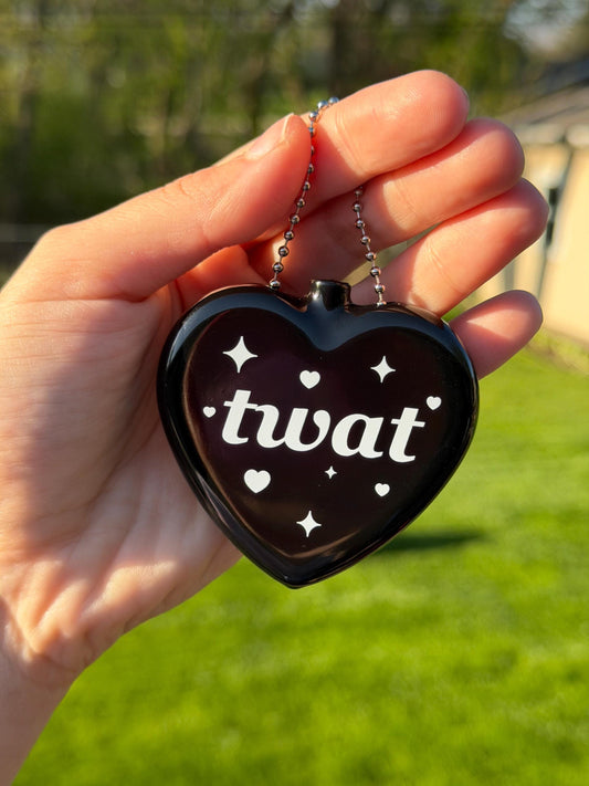 Vintage Heart Coin Purse Black - Twat
