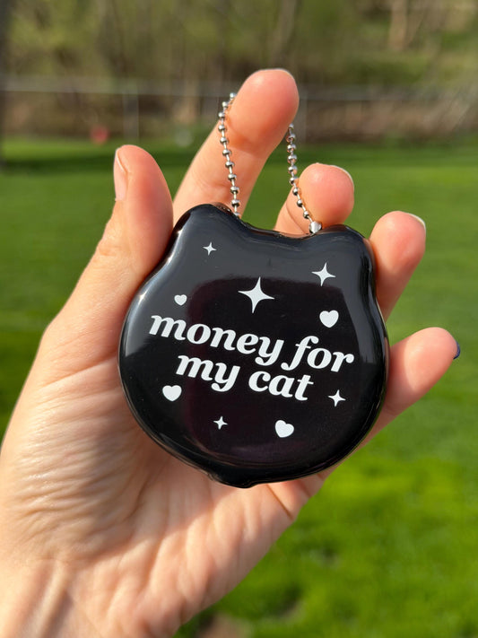 Vintage Cat Coin Purse - Money For My Cat