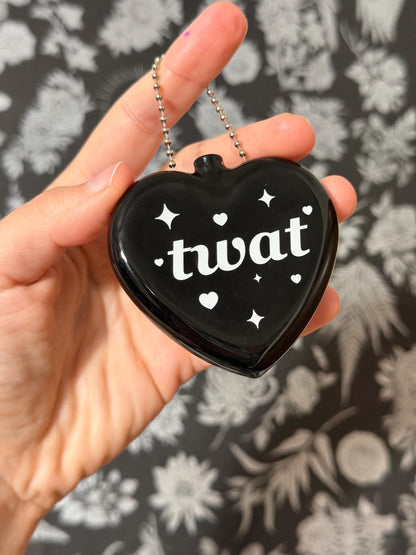 Vintage Heart Coin Purse Black - Twat