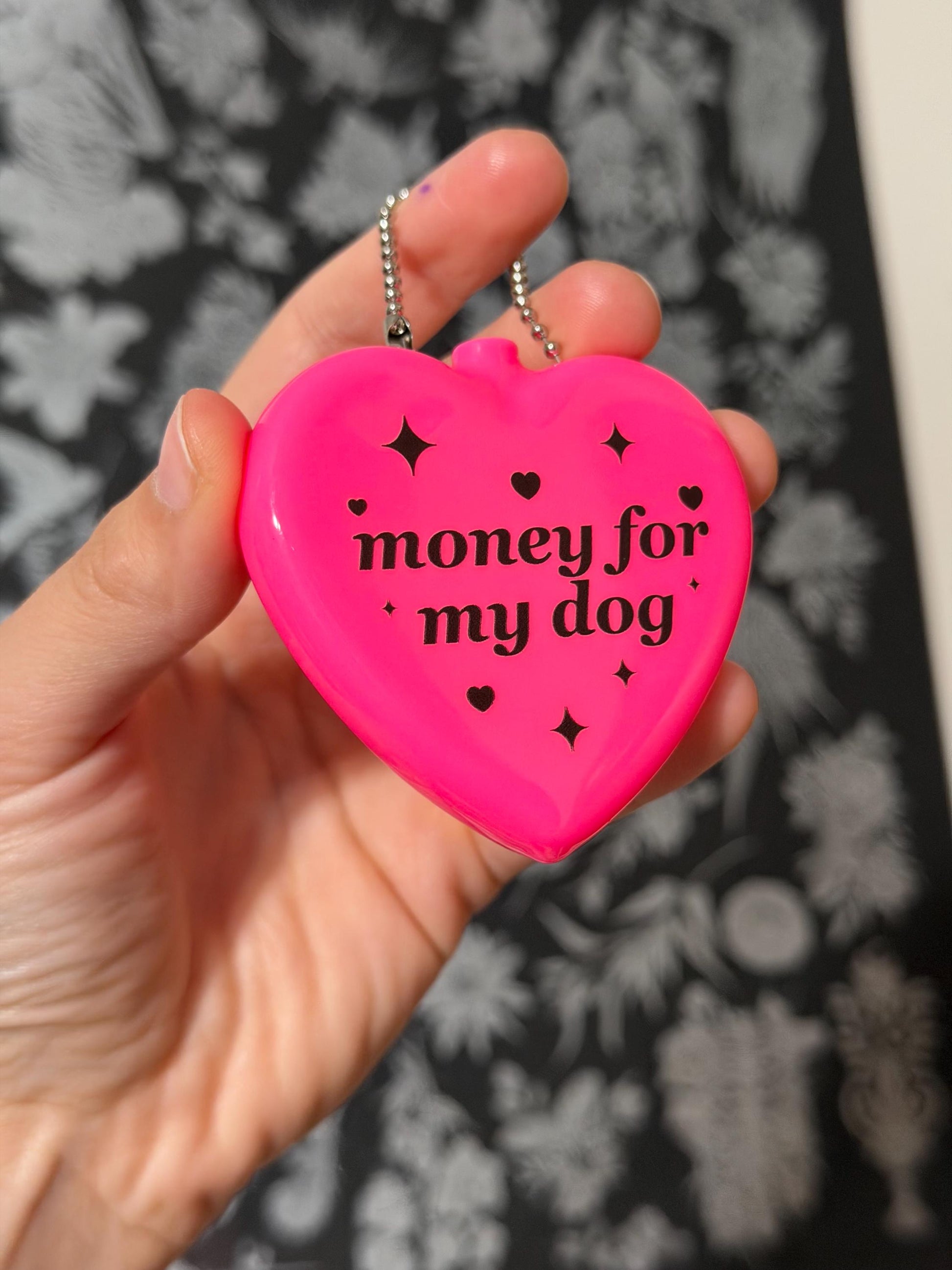 Vintage Heart Coin Purse Pink - Money For My Dog
