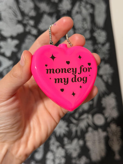 Vintage Heart Coin Purse Pink - Money For My Dog