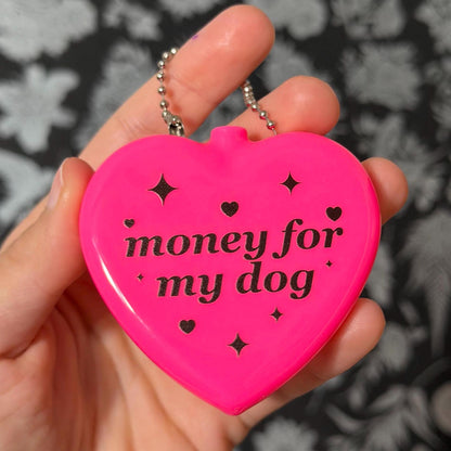 Vintage Heart Coin Purse Pink - Money For My Dog