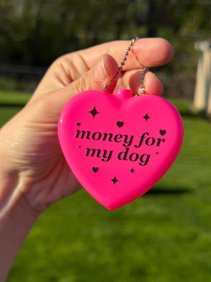 Vintage Heart Coin Purse Pink - Money For My Dog
