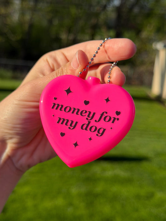 Vintage Heart Coin Purse Pink - Money For My Dog