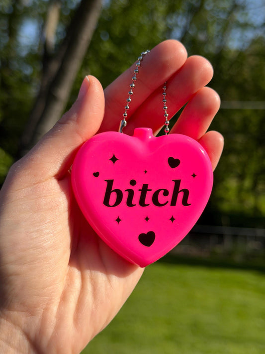 Vintage Heart Coin Purse Pink - Bitch