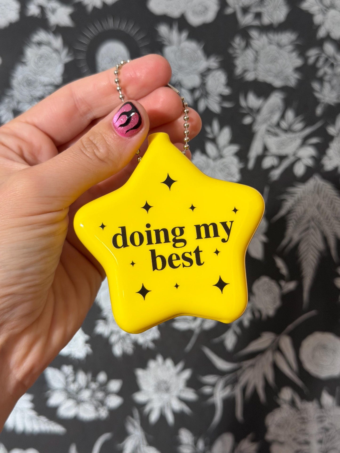 Hot Pink Rubber Star Coin Purse - Doing My Best