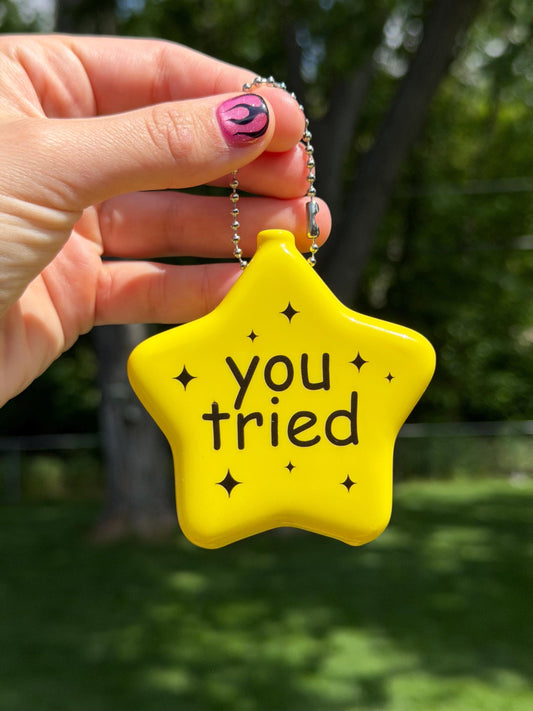 Hot Pink Rubber Star Coin Purse - You Tried
