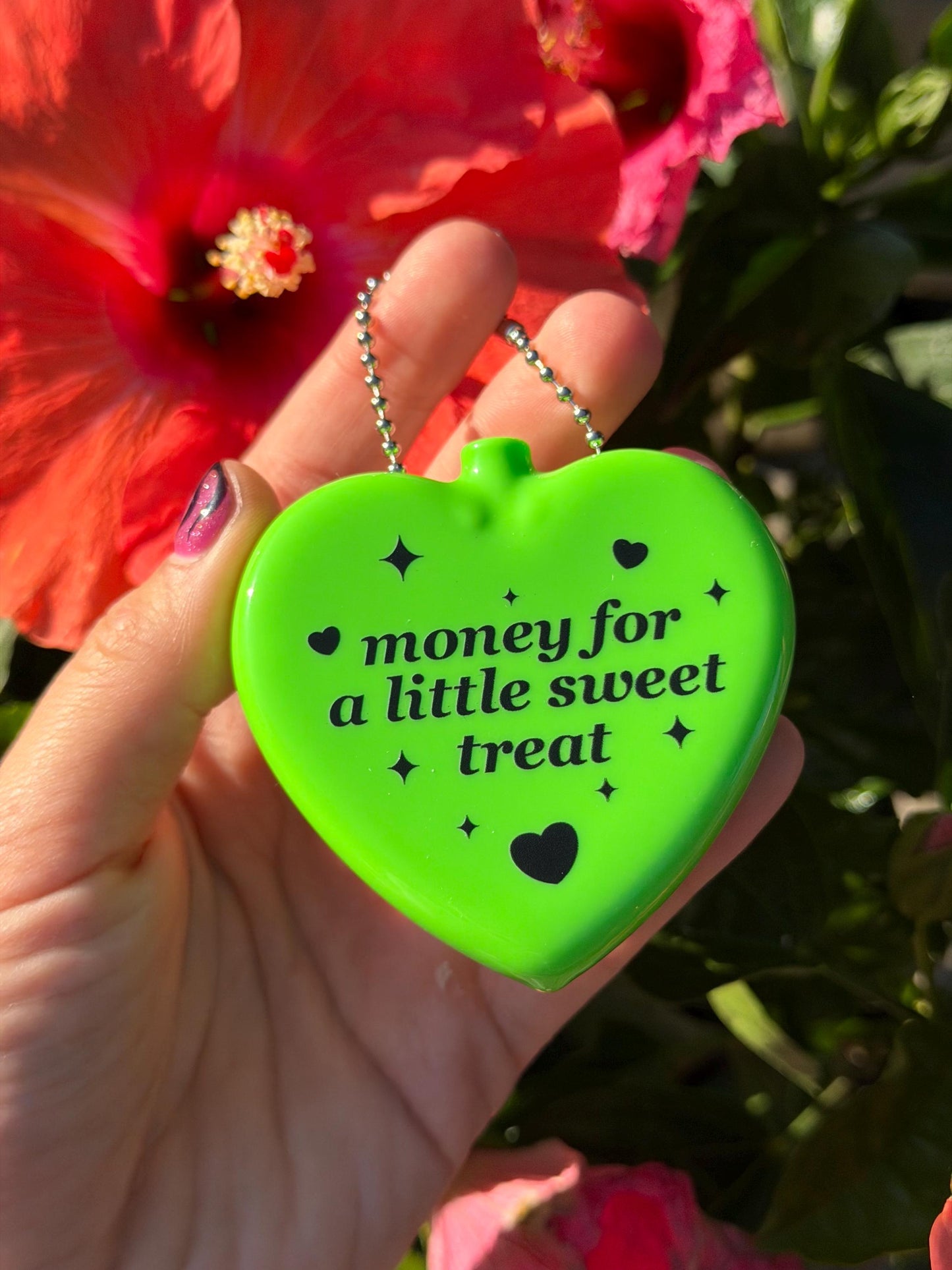 Vintage Heart Coin Purse Neon Green - Money For A Sweet Little Treat