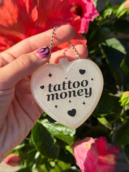 Vintage Heart Coin Purse Sparkles - Tattoo Money