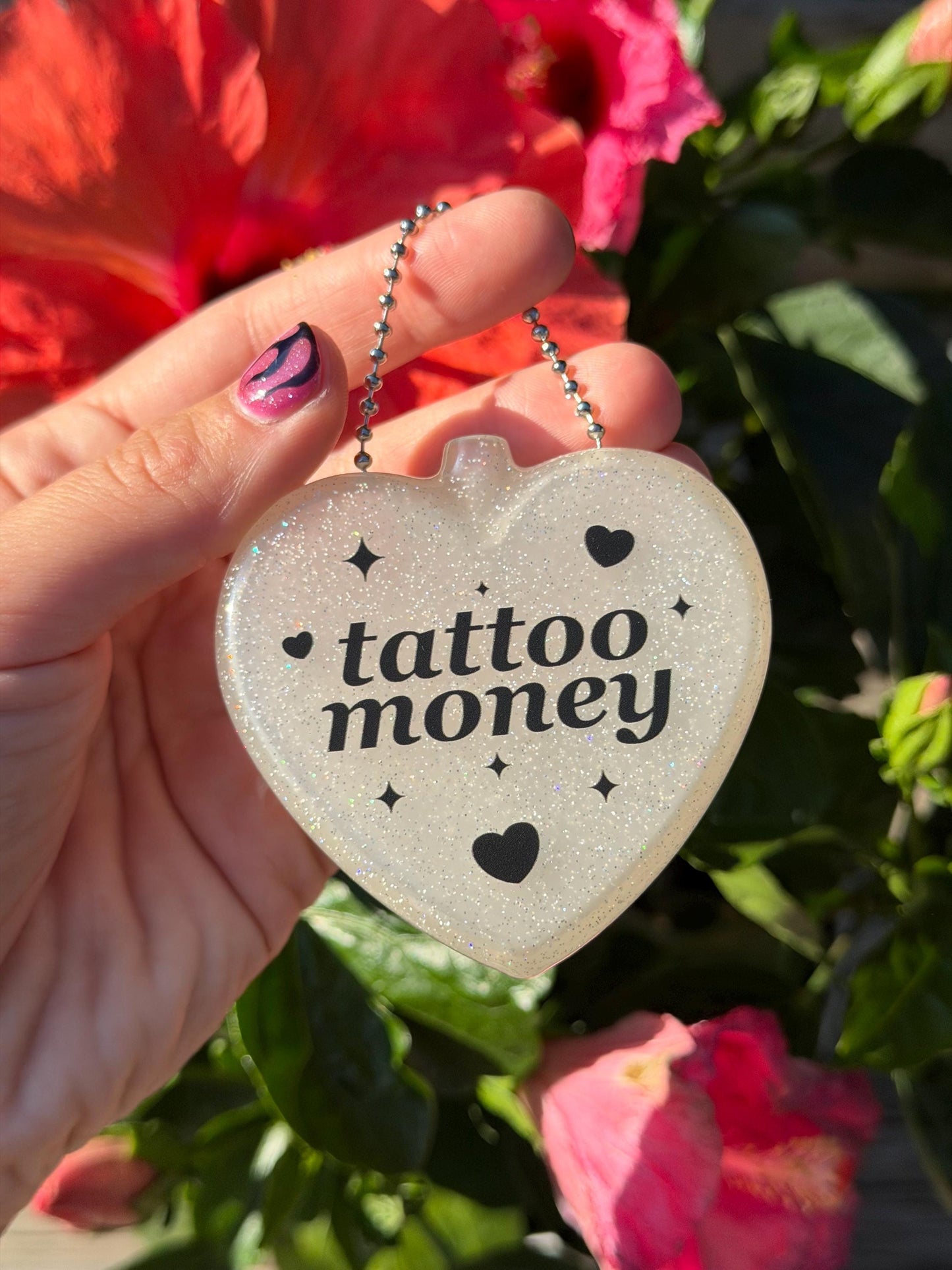 Vintage Heart Coin Purse Sparkles - Tattoo Money